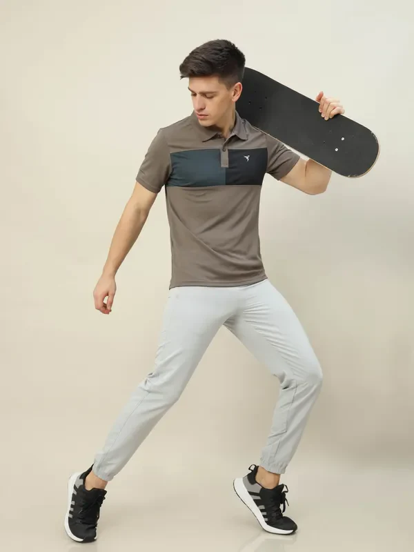 Men Colorblock Slim Fit Polo T-shirt with TECHNO COOL+ - Image 5