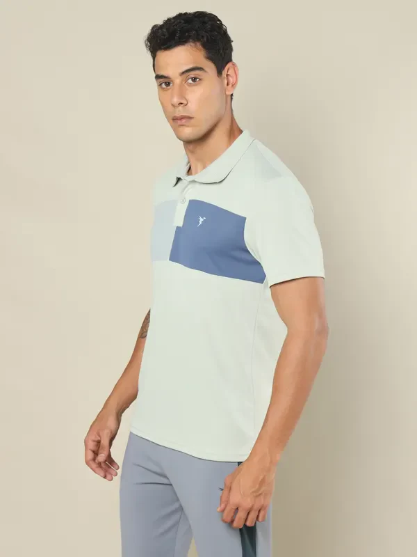 Men Colorblock Slim Fit Polo T-shirt with TECHNO COOL+ - Image 6