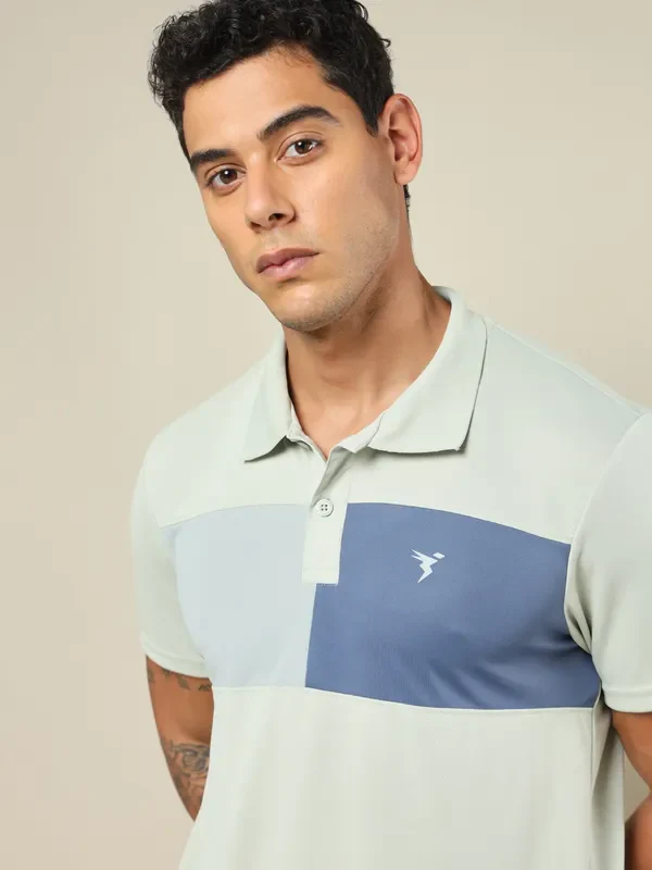 Men Colorblock Slim Fit Polo T-shirt with TECHNO COOL+ - Image 8