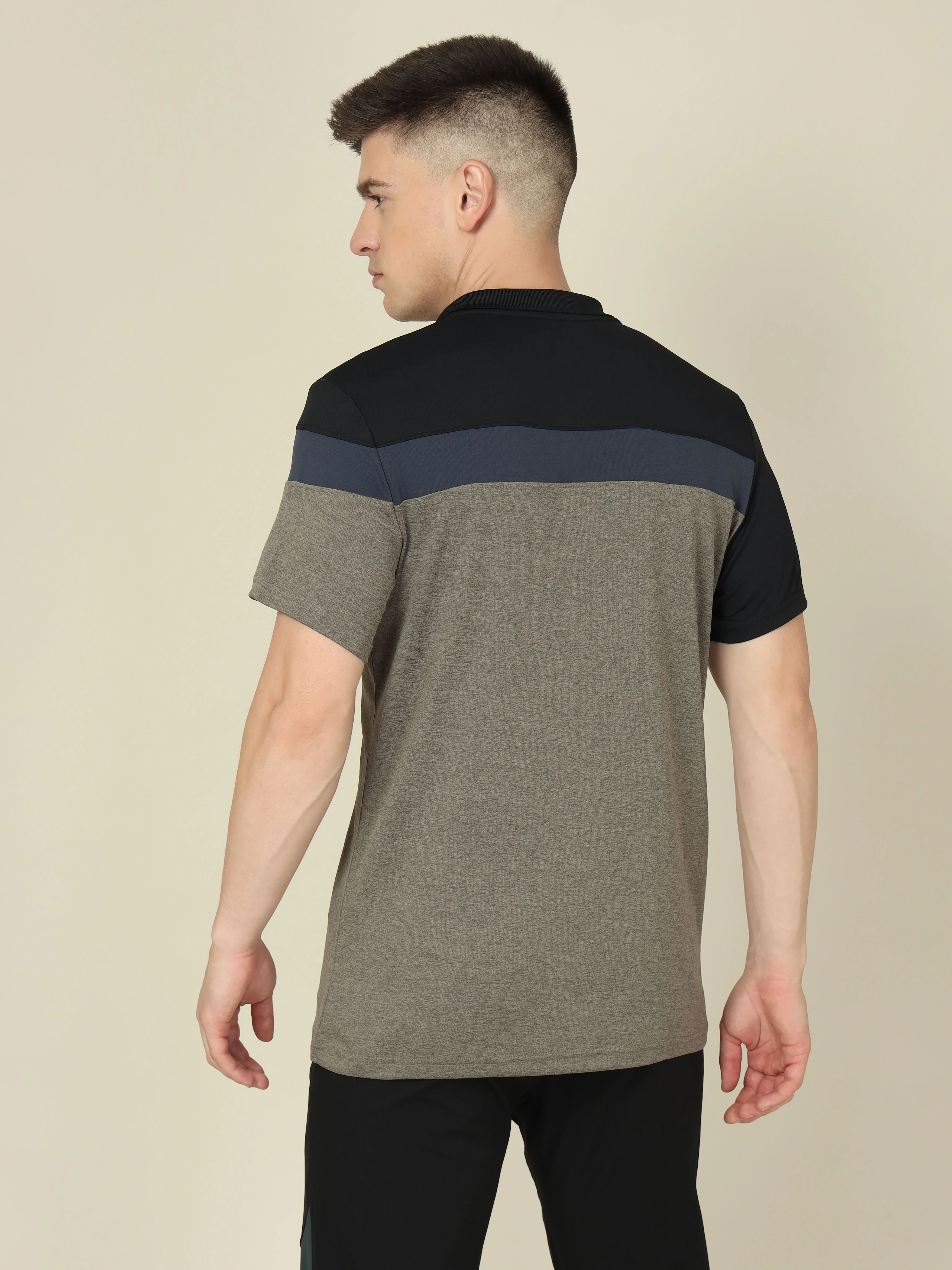 Men Colorblock Slim Fit Polo T-shirt with DOUBLE COOL - Image 2