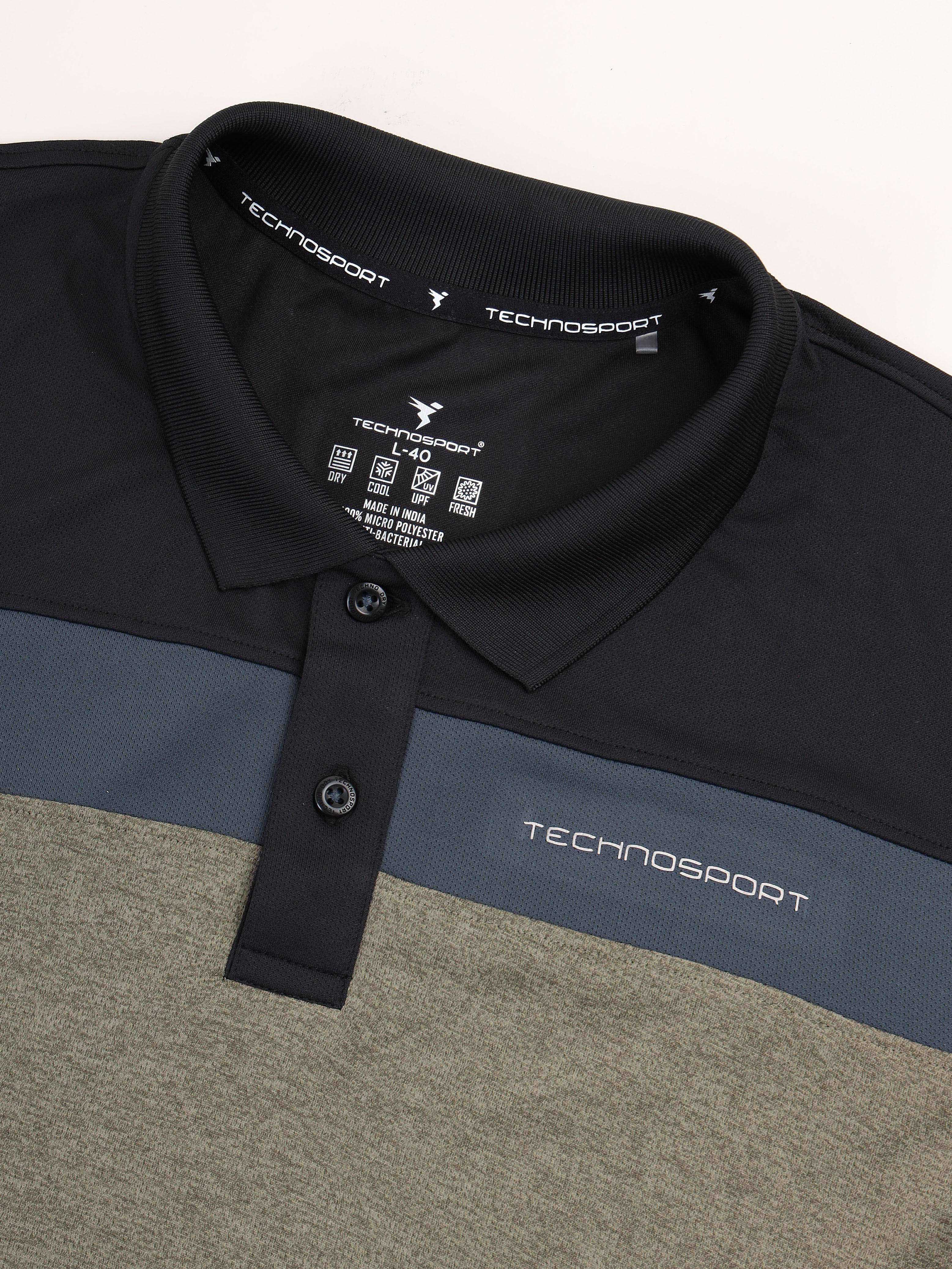 Men Colorblock Slim Fit Polo T-shirt with DOUBLE COOL - Image 7