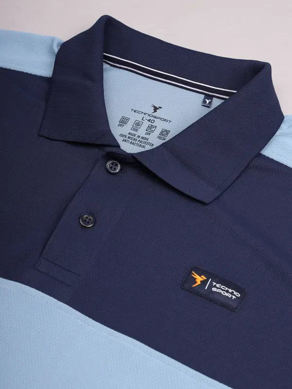 Men Colorblock Slim Fit Polo T-shirt with TECHNO COOL+ - Image 6