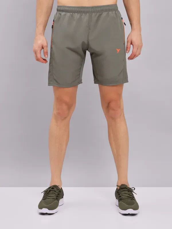 Men Solid Slim Fit Shorts with TECHNOLITE - Image 4