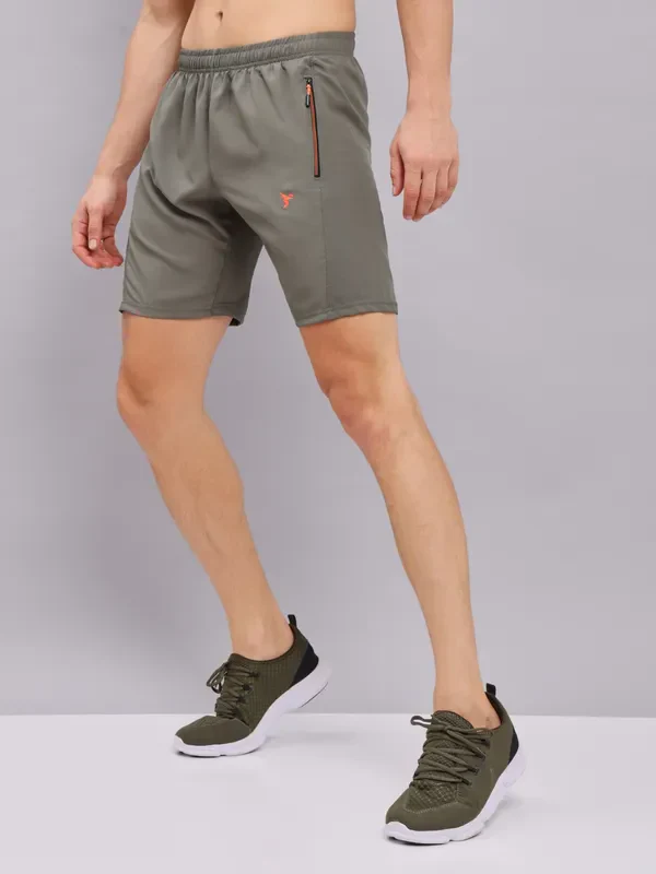 Men Solid Slim Fit Shorts with TECHNOLITE - Image 6
