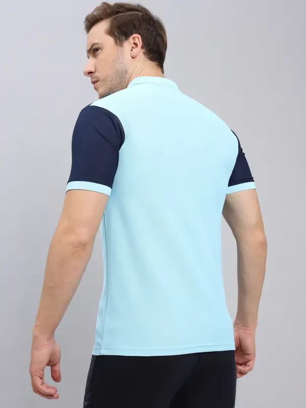 Men Colorblock Slim Fit Polo T-shirt with MATPIQ - Image 3