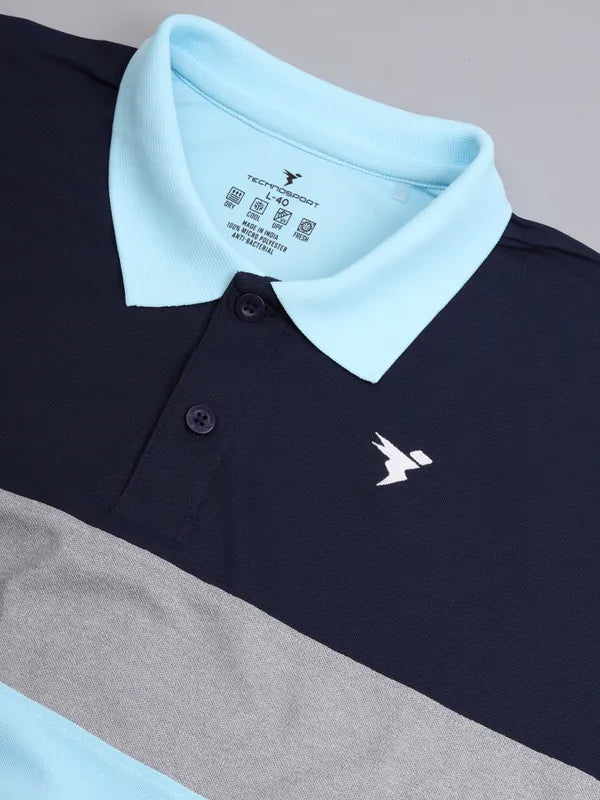 Men Colorblock Slim Fit Polo T-shirt with MATPIQ - Image 7