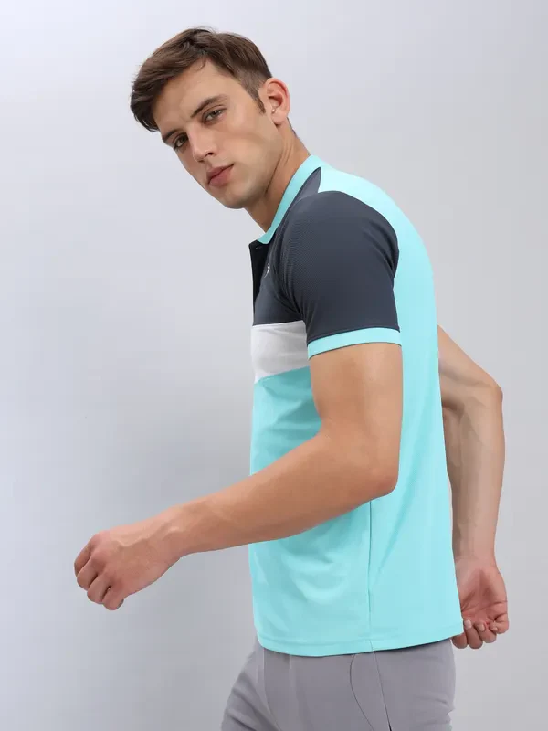 Men Colorblock Slim Fit Polo T-shirt with MATPIQ - Image 4