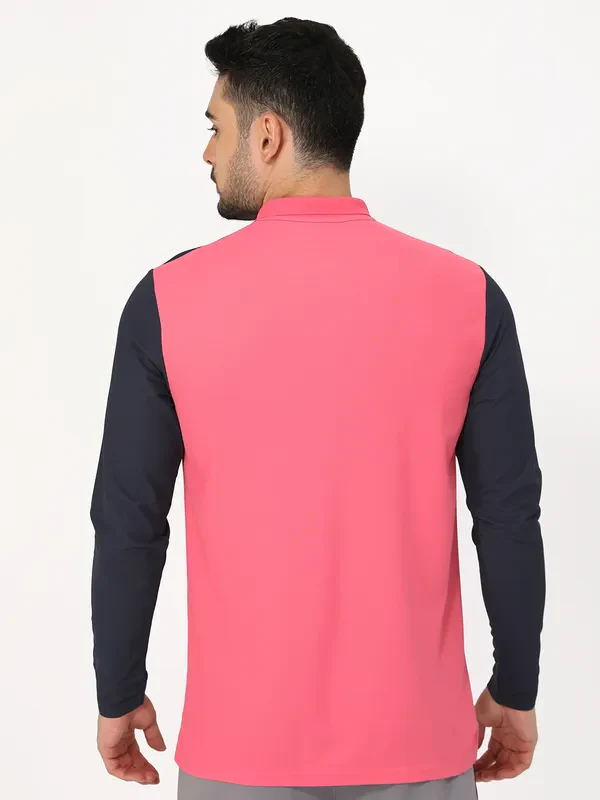 Men Colorblock Slim Fit Polo T-shirt with MATPIQ - Image 4