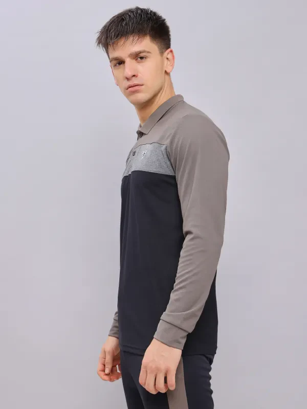Men Colorblock Slim Fit Polo T-shirt with MATPIQ - Image 3