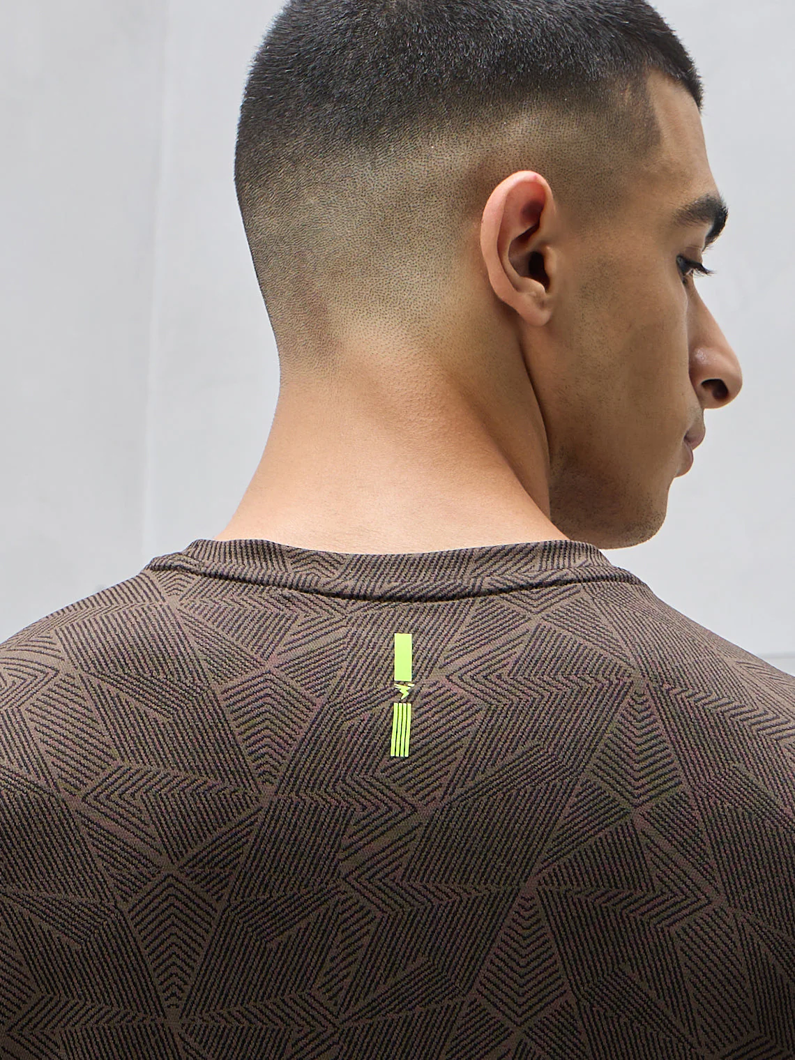 Men Jacquard Slim Fit Crew Neck T-shirt with DOUBLE COOL - Image 7