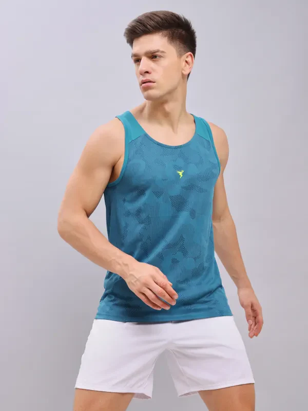 Men Colorblock Slim Fit Crew Neck Innerwear Vest with VENTMESH - Image 6