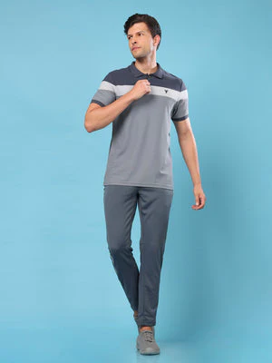 Men Solid Slim Fit Trackpants with ELASTO PLUS - Image 4