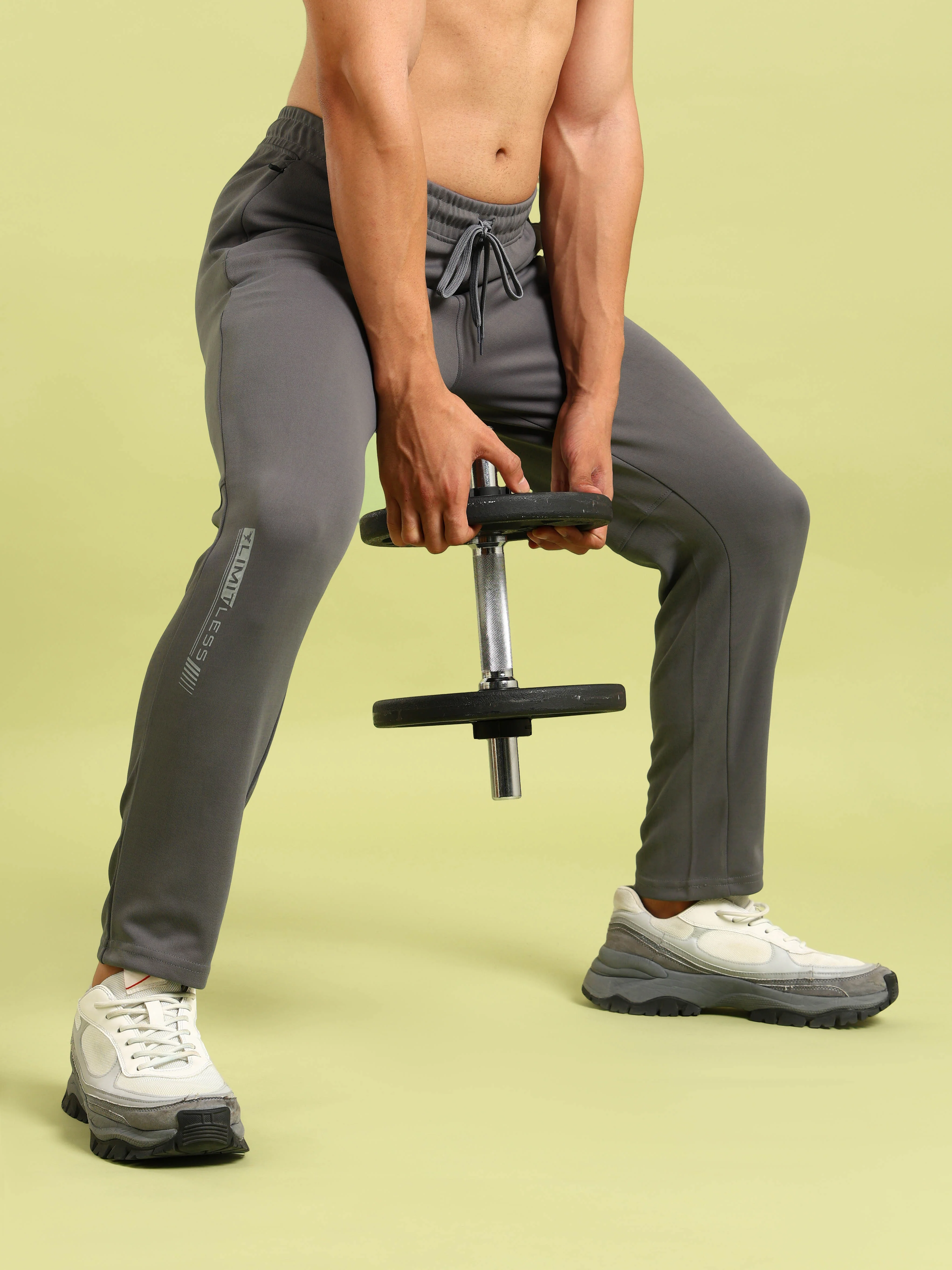 Men Solid Slim Fit Trackpants with ELASTO PLUS - Image 2