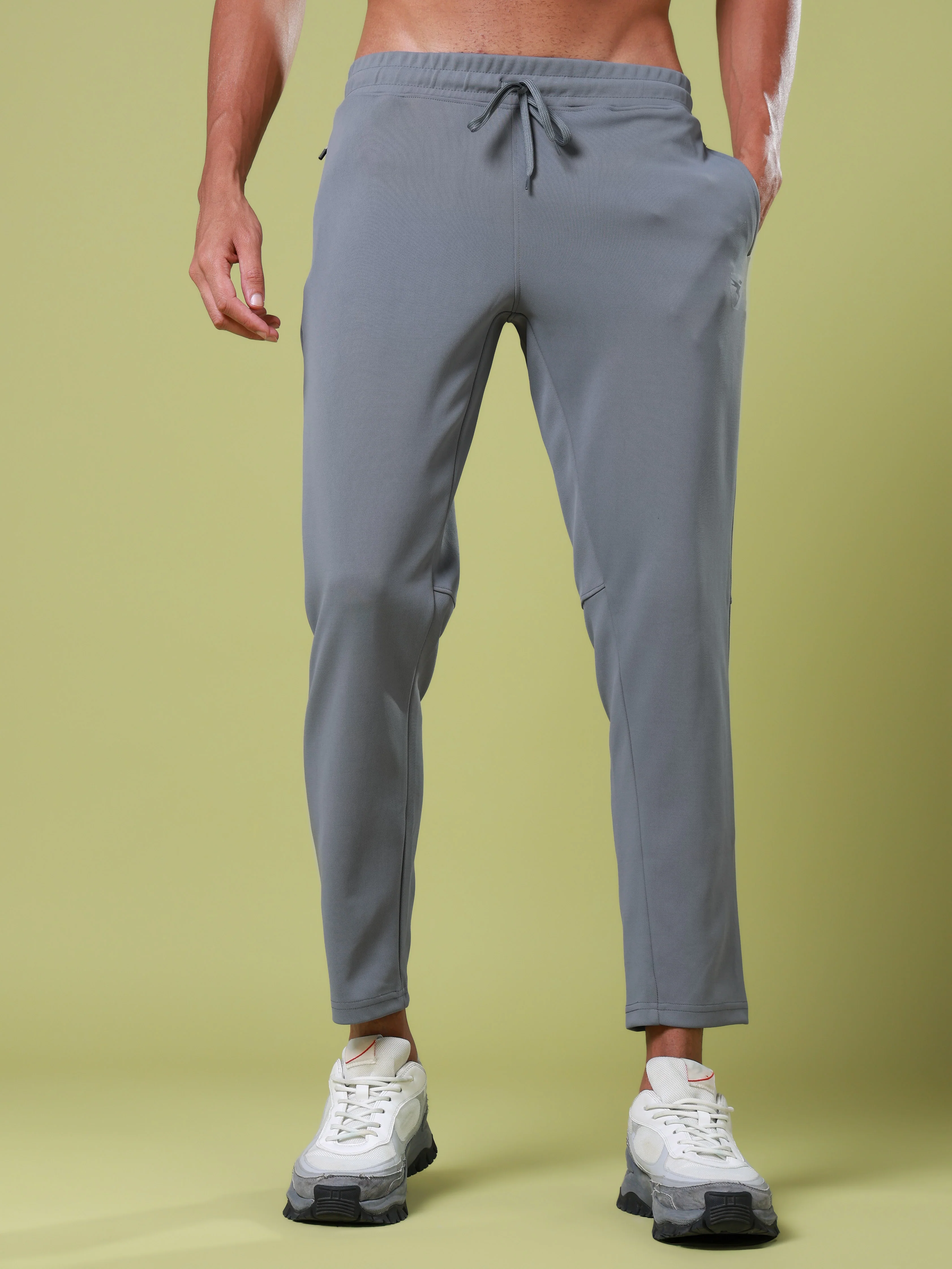 Men Solid Slim Fit Trackpants with ELASTO PLUS - Image 2