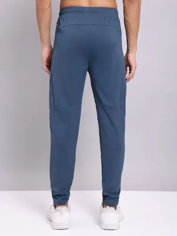 Men Solid Slim Fit Trackpants with TECHNO DRY - Image 3