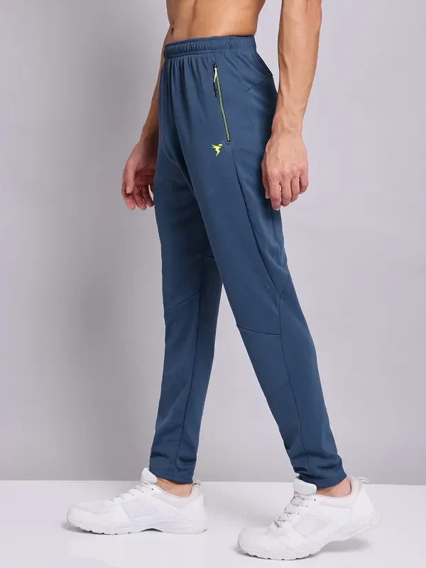 Men Solid Slim Fit Trackpants with TECHNO DRY - Image 4