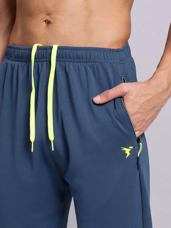 Men Solid Slim Fit Trackpants with TECHNO DRY - Image 5