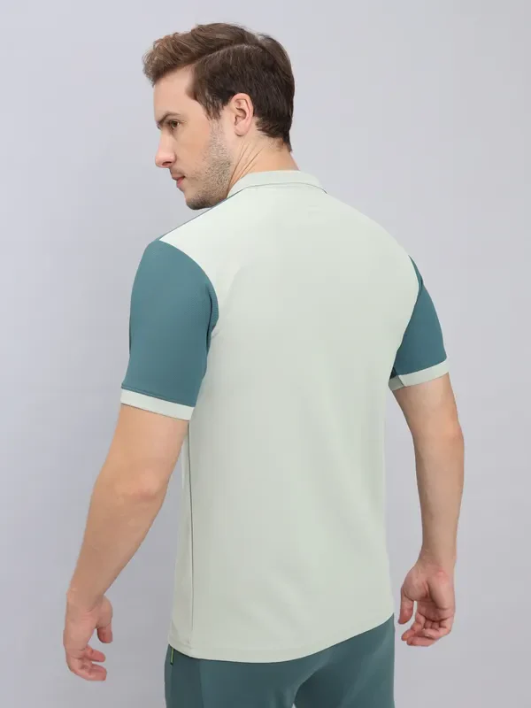 Men Colorblock Slim Fit Polo T-shirt with MATPIQ - Image 3