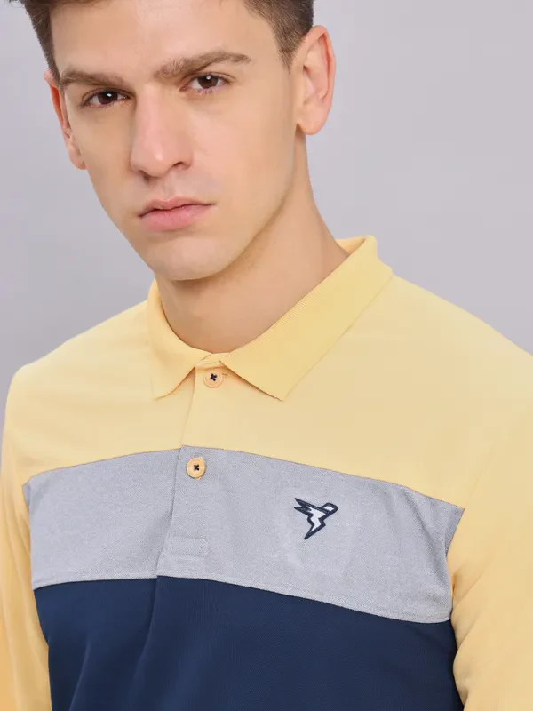 Men Colorblock Slim Fit Polo T-shirt with MATPIQ - Image 4