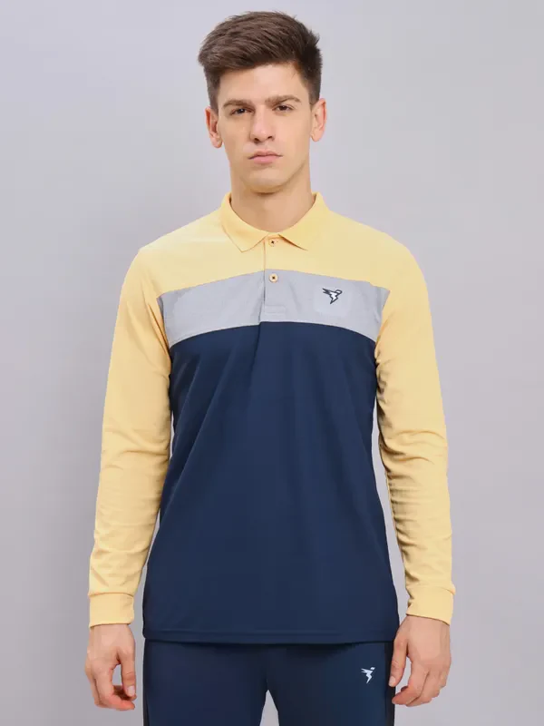 Men Colorblock Slim Fit Polo T-shirt with MATPIQ - Image 5