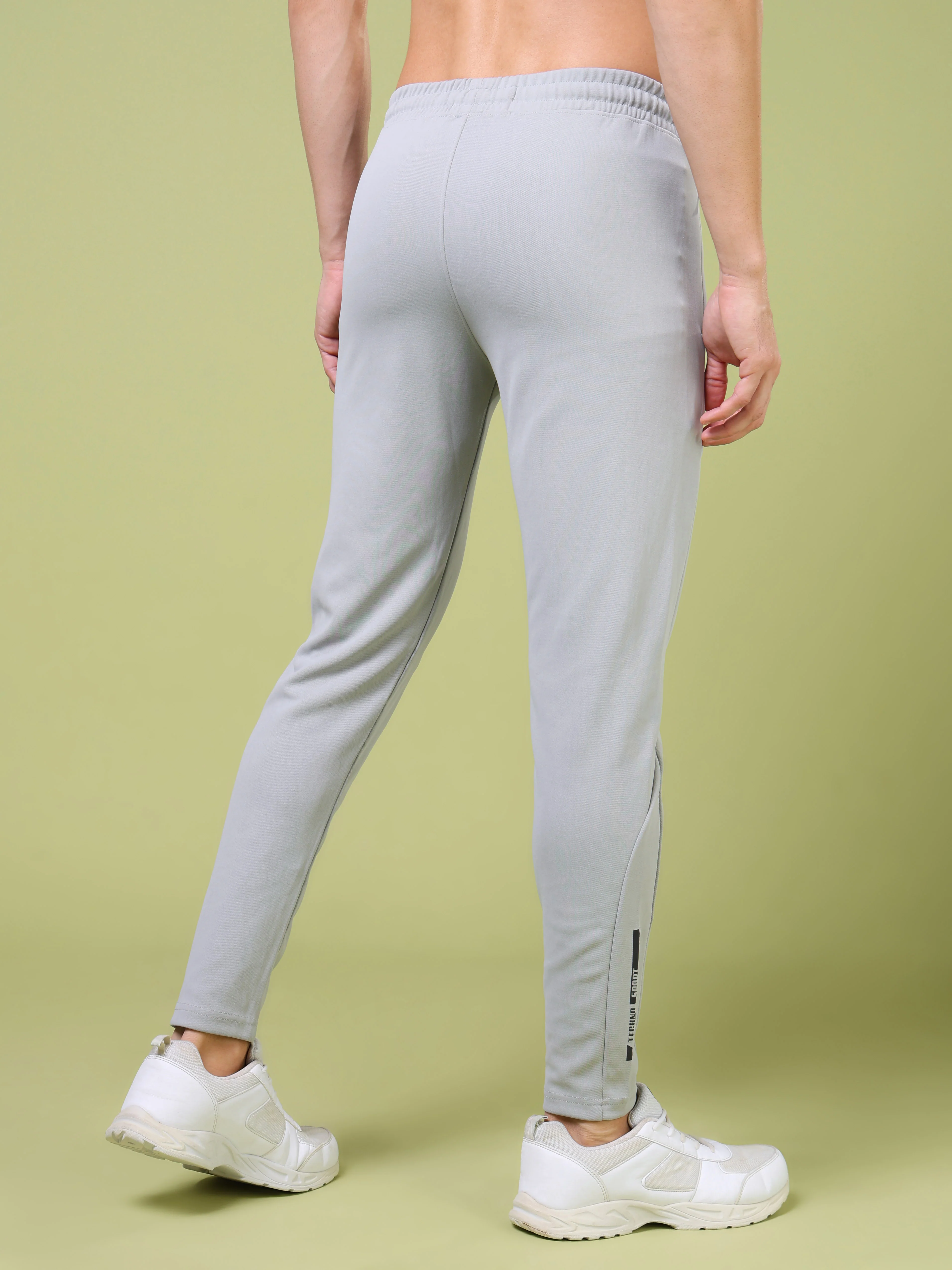 Men Solid Slim Fit Trackpants with ELASTO PLUS - Image 3