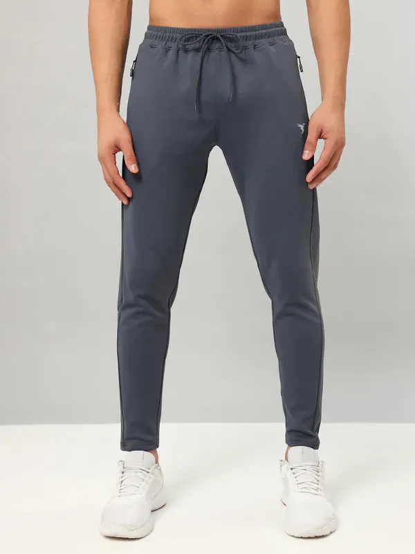 Men Solid Slim Fit Trackpants with ELASTO PLUS - Image 2