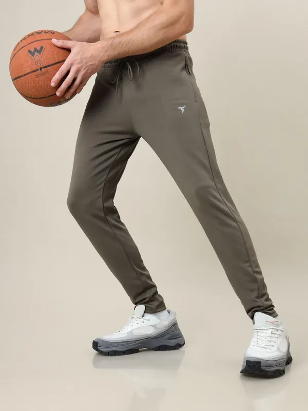 Men Solid Slim Fit Trackpants with ELASTO PLUS - Image 2
