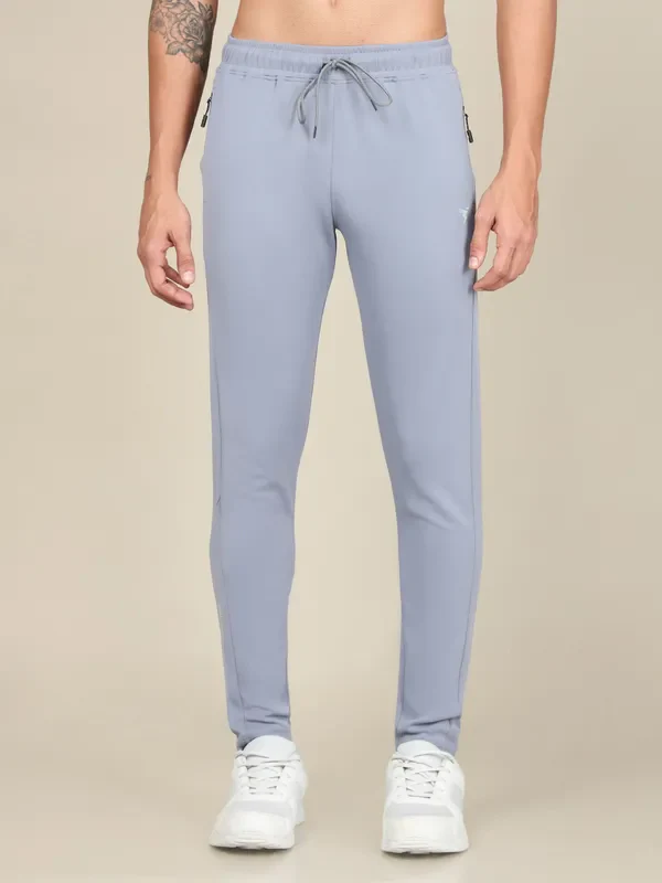 Men Solid Slim Fit Trackpants with ELASTO PLUS - Image 2