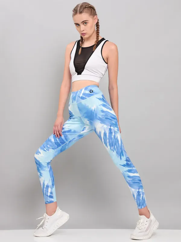 Women Printed Slim Fit Tights with ELASTO PLUS - Image 4