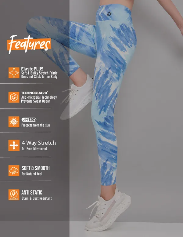 Women Printed Slim Fit Tights with ELASTO PLUS - Image 9