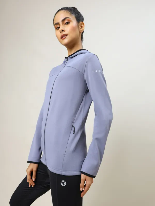 Women Solid Slim Fit Hooded Jacket with TECHNO WARM+ - Image 4