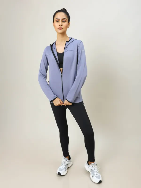 Women Solid Slim Fit Hooded Jacket with TECHNO WARM+ - Image 5