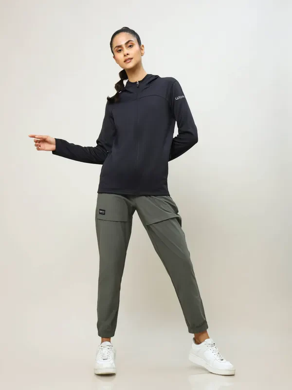 Women Solid Slim Fit Hooded Jacket with TECHNO WARM+ - Image 5