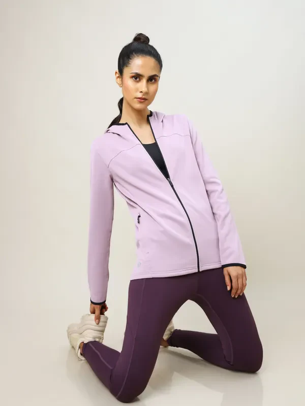 Women Solid Slim Fit Hooded Jacket with TECHNO WARM+ - Image 6