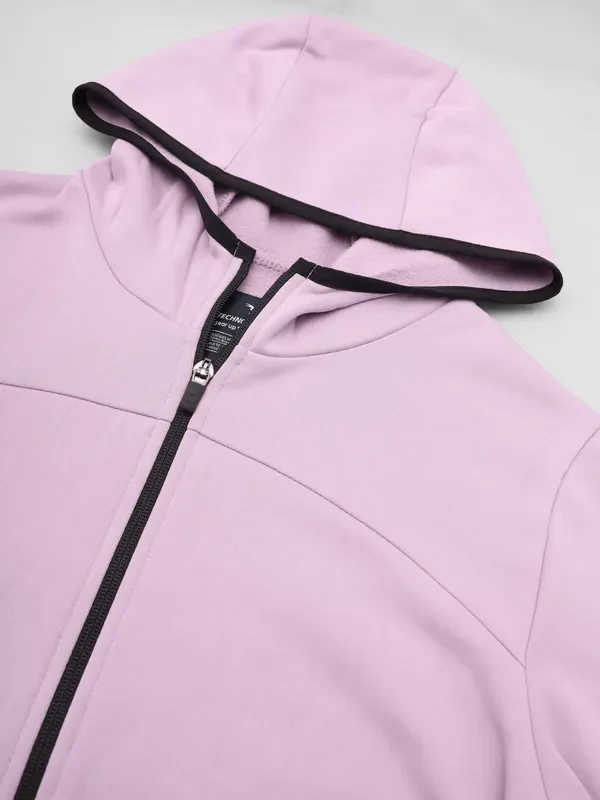 Women Solid Slim Fit Hooded Jacket with TECHNO WARM+ - Image 8