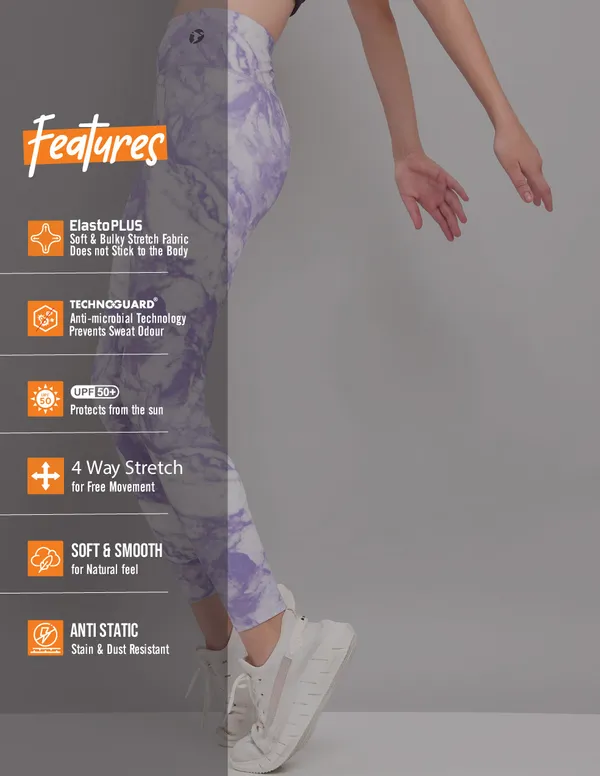 Women Printed Slim Fit Tights with ELASTO PLUS - Image 7