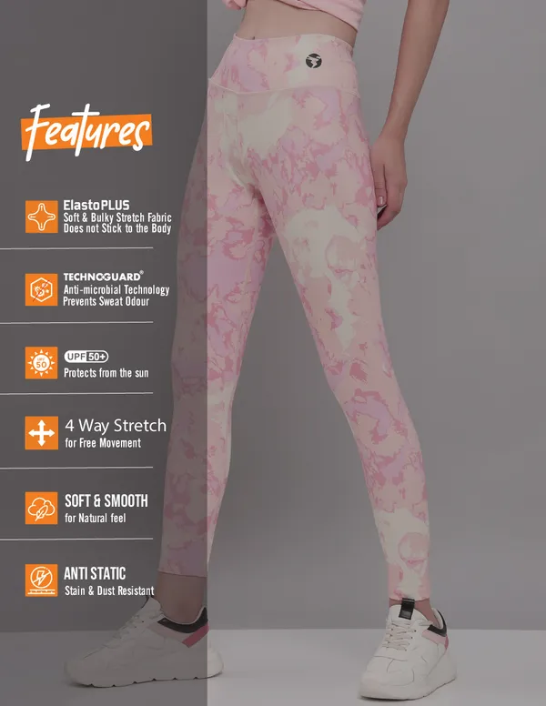 Women Printed Slim Fit Tights with ELASTO PLUS - Image 8