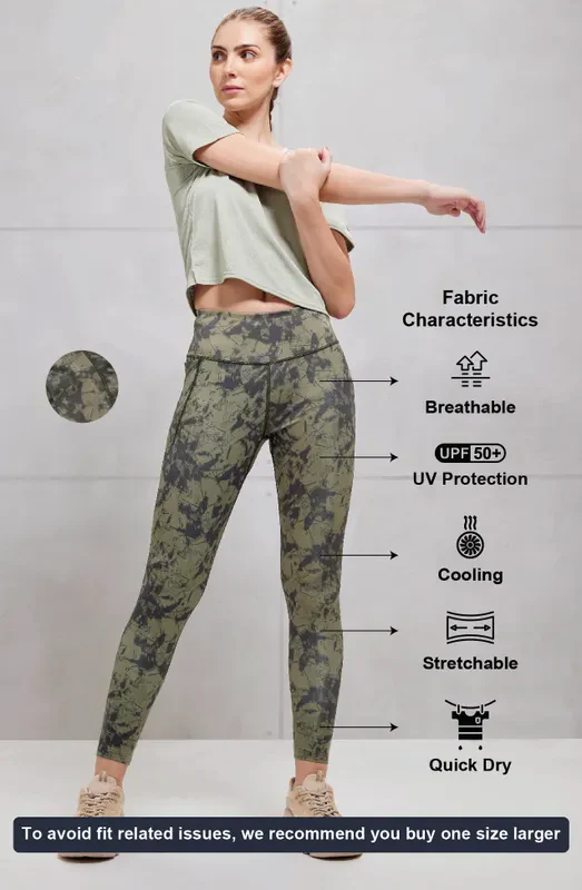 Women Printed Slim Fit Tights with ELASTO PLUS - Image 5