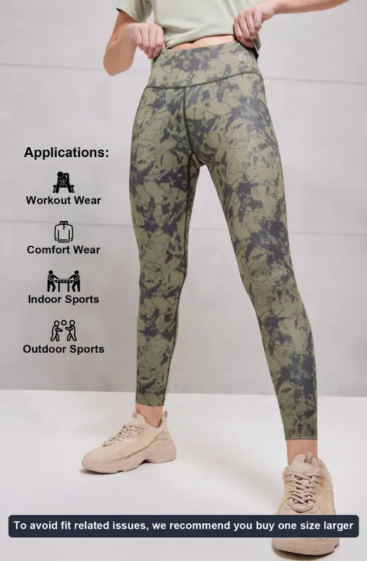 Women Printed Slim Fit Tights with ELASTO PLUS - Image 6