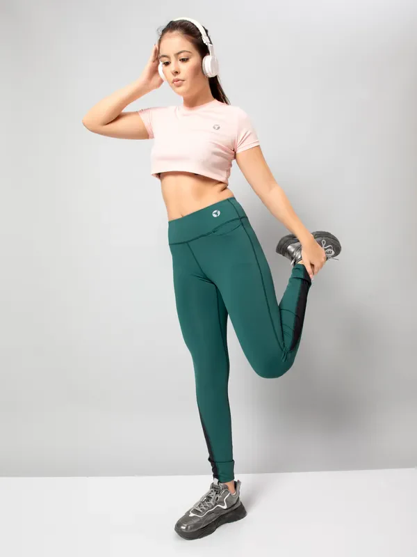 Women Solid Slim Fit Tights with ELASTO PLUS - Image 4