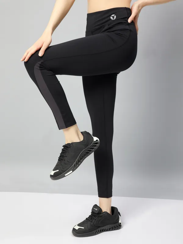 Women Solid Slim Fit Tights with ELASTO PLUS - Image 3