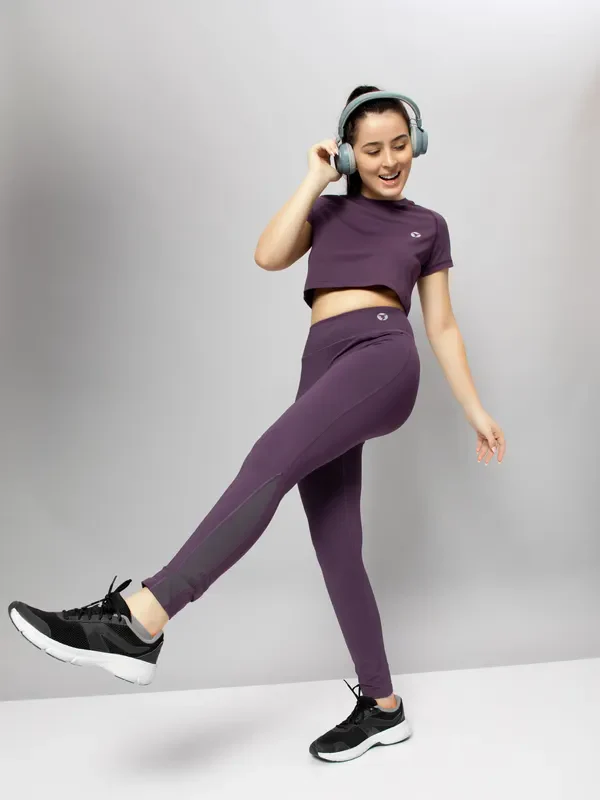 Women Solid Slim Fit Tights with ELASTO PLUS - Image 4
