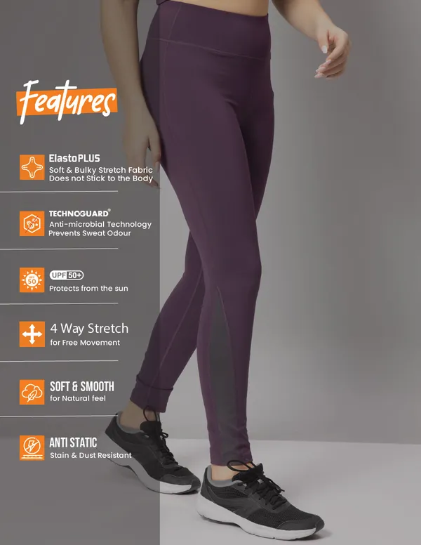 Women Solid Slim Fit Tights with ELASTO PLUS - Image 5
