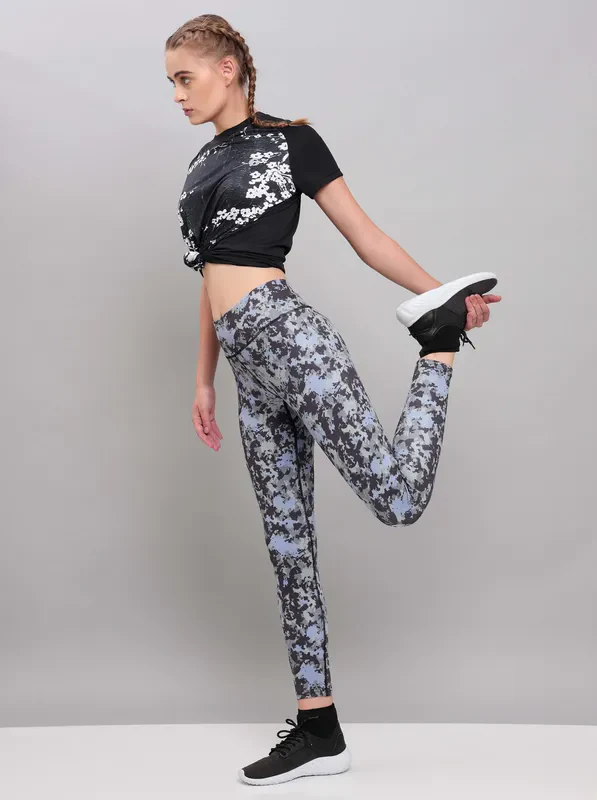 Women Printed Slim Fit Tights with ELASTO PLUS - Image 10