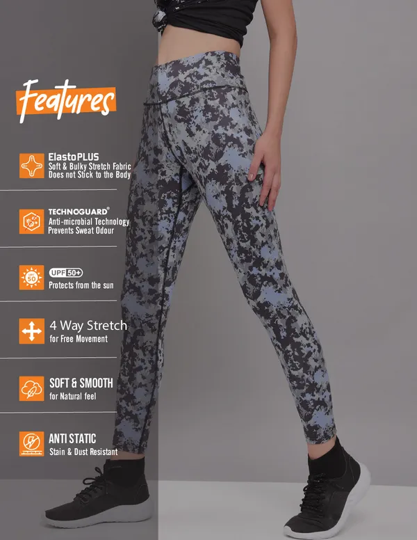 Women Printed Slim Fit Tights with ELASTO PLUS - Image 12