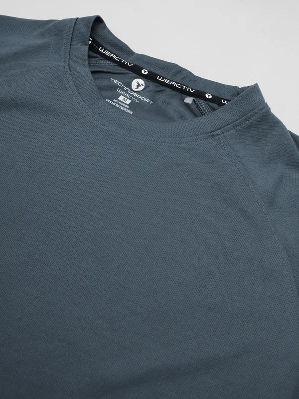 Women Solid Slim Fit Crew Neck T-shirt with TECHNO COOL+ - Image 9