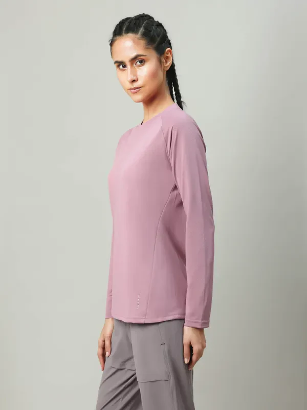 Women Solid Slim Fit Crew Neck T-shirt with TECHNO COOL+ - Image 3