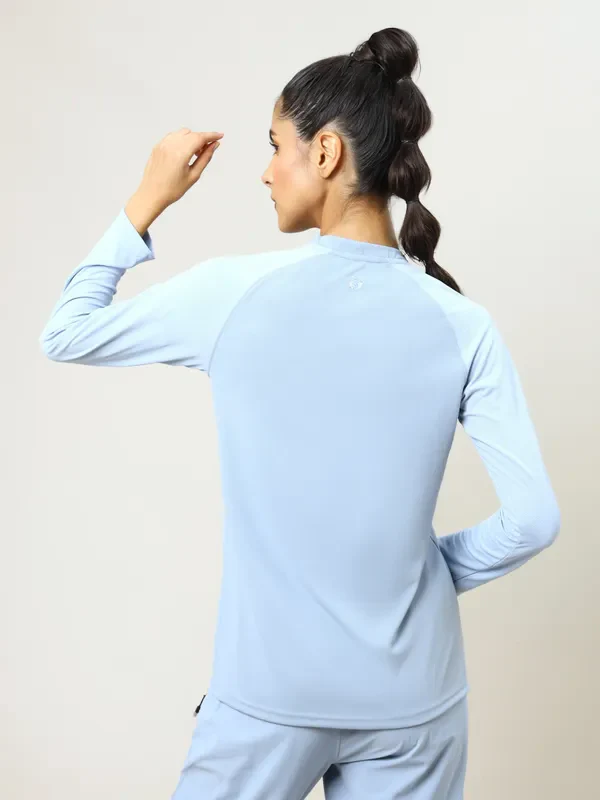 Women Solid Slim Fit Crew Neck T-shirt with TECHNO COOL+ - Image 2
