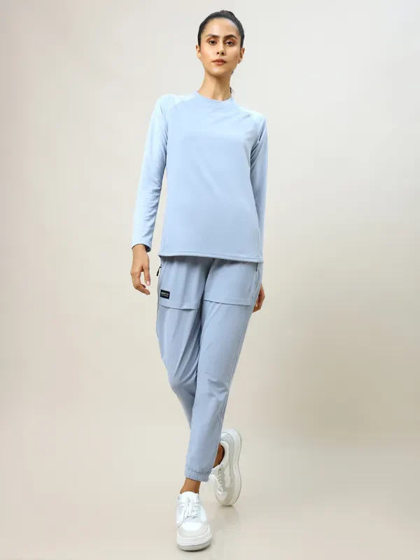 Women Solid Slim Fit Crew Neck T-shirt with TECHNO COOL+ - Image 6