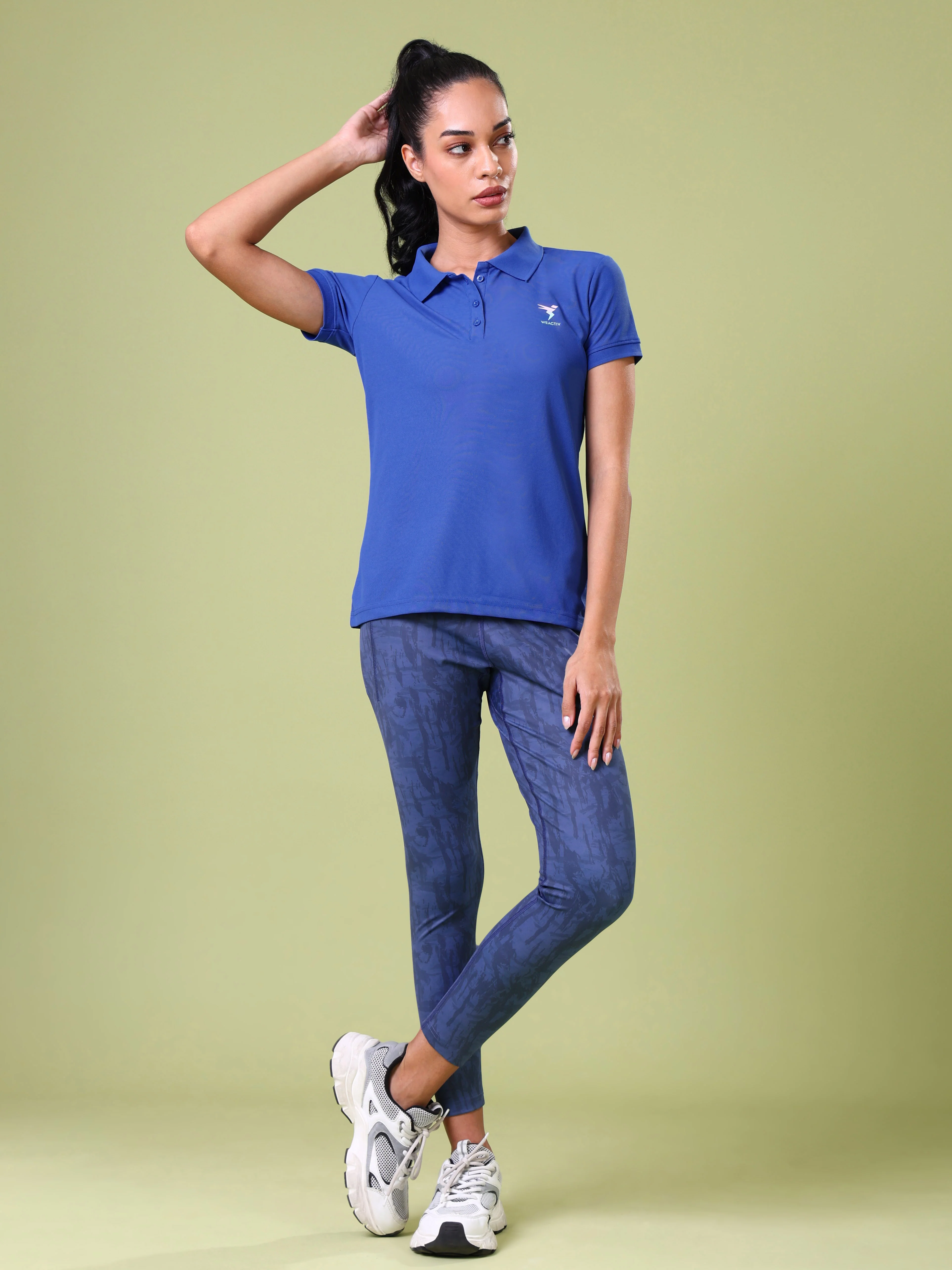 Women Solid Slim Fit Polo T-shirt with MATPIQ - Image 5